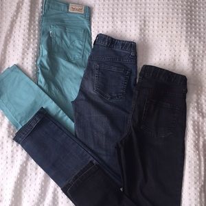 Bundle of 3 pairs of girls size 10 skinny jeans